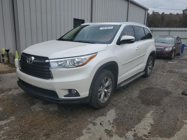 5TDKKRFH6FS106074 - 2015 TOYOTA HIGHLANDER XLE WHITE photo 1