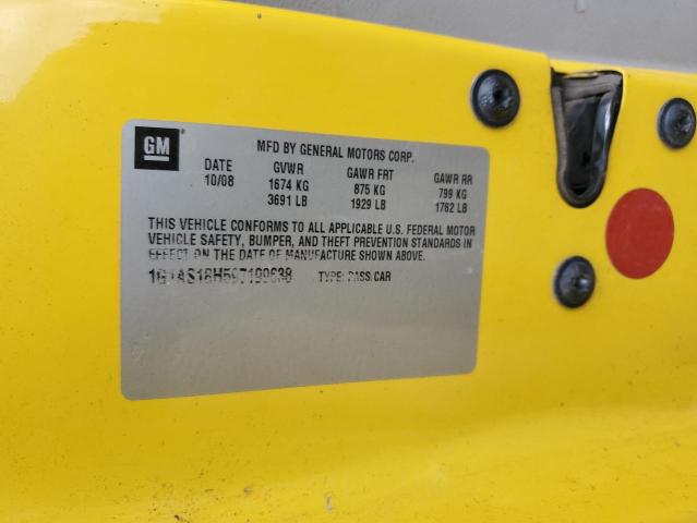 1G1AS18H597199638 - 2009 CHEVROLET COBALT LS YELLOW photo 13