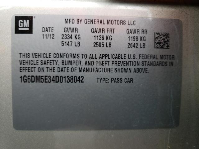 1G6DM5E34D0138042 - 2013 CADILLAC CTS PERFORMANCE COLLECTION Bej fotoğraf 12