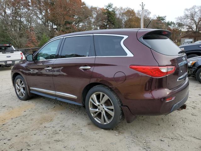 5N1AL0MM9DC304615 - 2013 INFINITI JX35 BURGUNDY photo 2