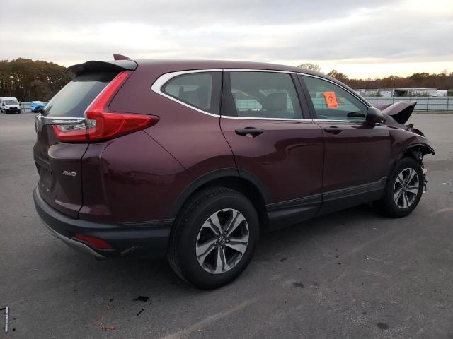 2HKRW6H3XKH215933 - 2019 HONDA CR-V LX BURGUNDY photo 3