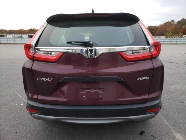 2HKRW6H3XKH215933 - 2019 HONDA CR-V LX BURGUNDY photo 6