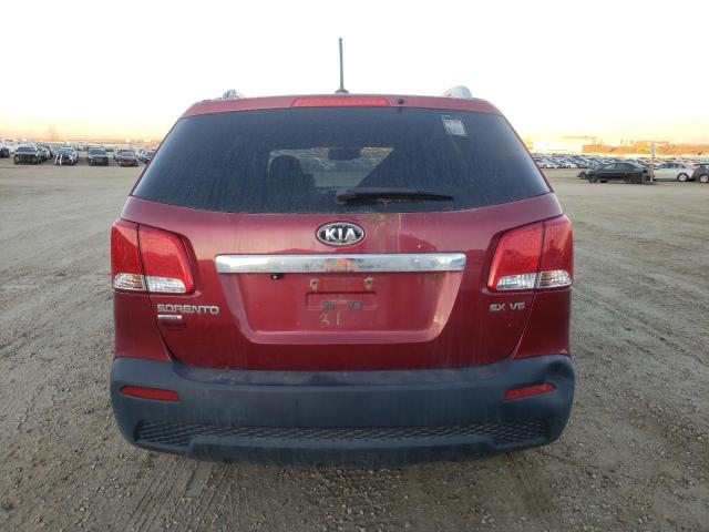 5XYKUDA26BG136456 - 2011 KIA SORENTO EX RED photo 6