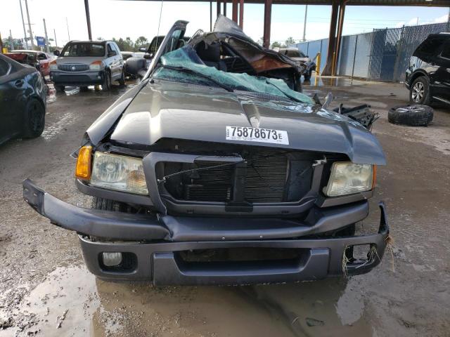 1FTYR10U74PB23857 - 2004 FORD RANGER GRAY photo 5