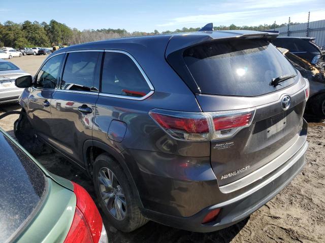 5TDZKRFH8FS105779 - 2015 TOYOTA HIGHLANDER LE GRAY photo 2