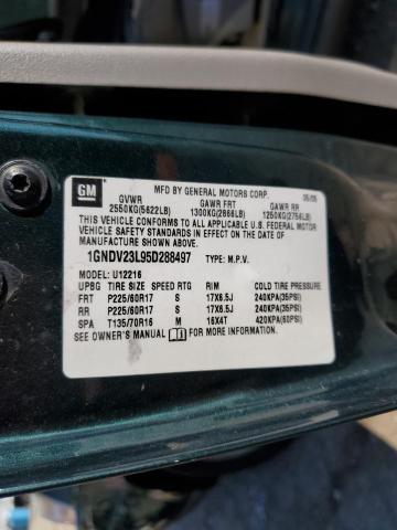 1GNDV23L95D288497 - 2005 CHEVROLET UPLANDER LS 绿色 照片 13