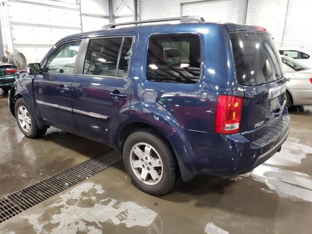 5FNYF4H99BB054686 - 2011 HONDA PILOT TOURING BLUE photo 2