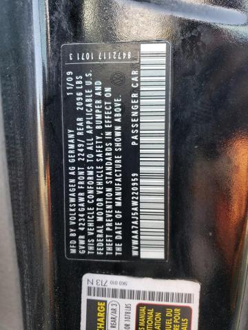 WVWAA7AJ5AW220959 - 2010 VOLKSWAGEN GOLF BLACK photo 13