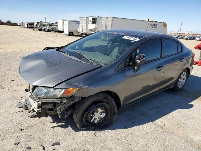 19XFB2F5XCE326192 - 2012 HONDA CIVIC LX GRAY photo 1