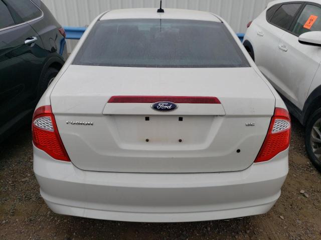 3FAHP0HA2BR109502 - 2011 FORD FUSION SE WHITE photo 6