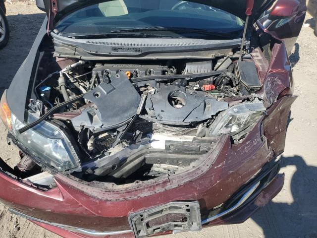 19XFB2F53DE233709 - 2013 HONDA CIVIC LX BURGUNDY photo 11