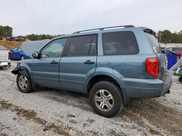 5FNYF18535B026219 - 2005 HONDA PILOT EXL BLUE photo 2