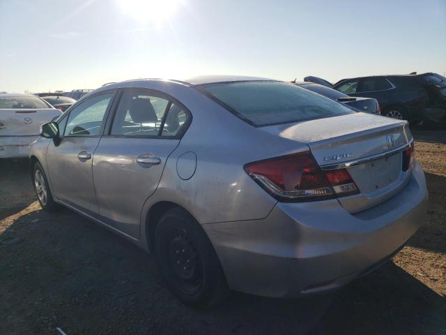 19XFB2F53DE069247 - 2013 HONDA CIVIC LX SILVER photo 2