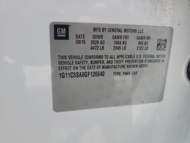 1G11C5SA8GF126640 - 2016 CHEVROLET MALIBU LIM LT 白色 照片 12