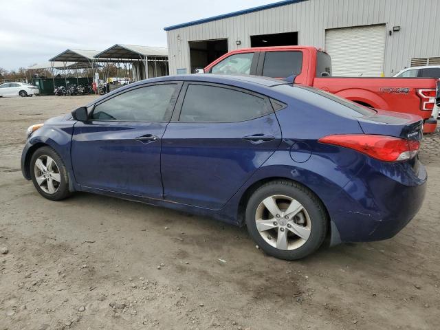 5NPDH4AE3DH437835 - 2013 HYUNDAI ELANTRA GLS BLUE photo 2