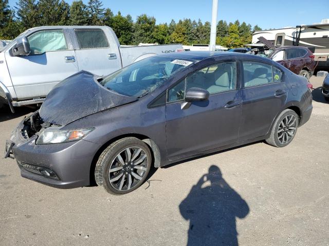 19XFB2F94FE087732 - 2015 HONDA CIVIC EXL ნაცრისფერი ფოტო 1