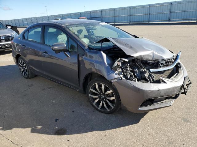 19XFB2F94FE087732 - 2015 HONDA CIVIC EXL ნაცრისფერი ფოტო 4