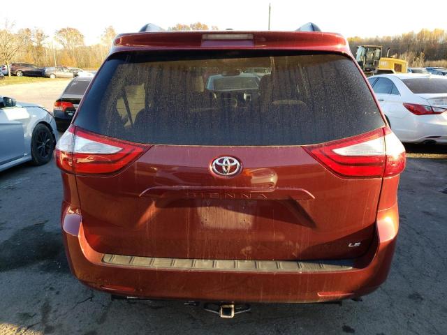 5TDKK3DC1GS740639 - 2016 TOYOTA SIENNA LE MAROON photo 6