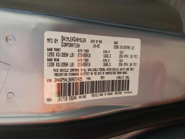 2A4GP54L56R672429 - 2006 CHRYSLER TOWN & COU TOURING ლურჯი ფოტო 13