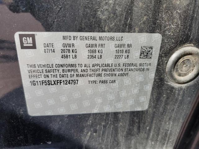 1G11F5SLXFF124797 - 2015 CHEVROLET MALIBU LTZ შავი ფოტო 12