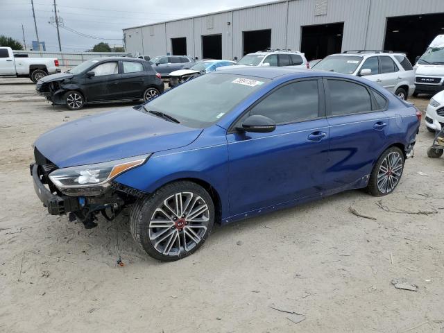 3KPF44AC2ME294870 - 2021 KIA FORTE GT BLUE photo 1