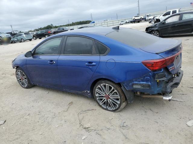 3KPF44AC2ME294870 - 2021 KIA FORTE GT BLUE photo 2