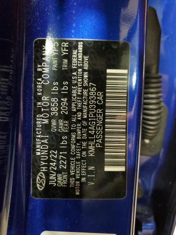 KMHLL4AG1PU393867 - 2023 HYUNDAI ELANTRA SE BLUE photo 12