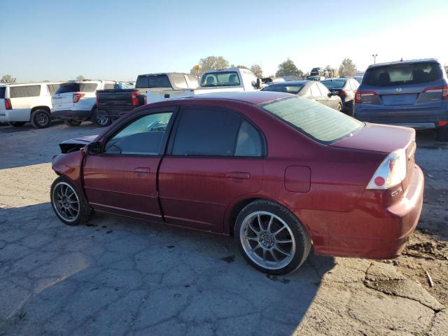 2HGES267X5H524924 - 2005 HONDA CIVIC EX RED photo 2