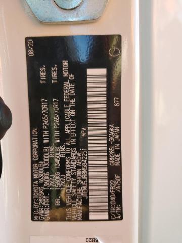 JTEMU5JR8M5842251 - 2021 TOYOTA 4RUNNER SR5/SR5 PREMIUM თეთრი ფოტო 13