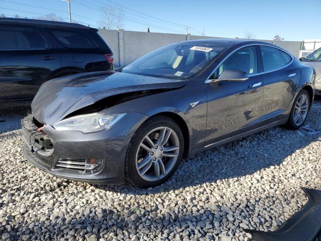 5YJSA1H21EFP65518 - 2014 TESLA MODEL S GRAY photo 1