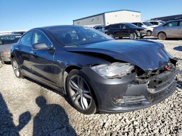 5YJSA1H21EFP65518 - 2014 TESLA MODEL S GRAY photo 4