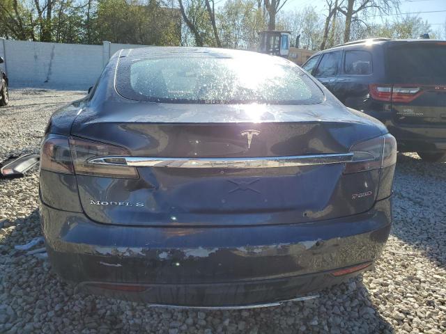 5YJSA1H21EFP65518 - 2014 TESLA MODEL S GRAY photo 6