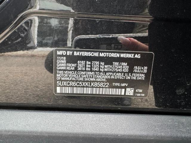 5UXCR6C5XKLK85822 - 2019 BMW X5 XDRIVE40I BLACK photo 10