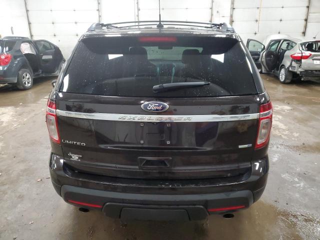 1FM5K8F80EGB09080 - 2014 FORD EXPLORER LIMITED BROWN photo 6