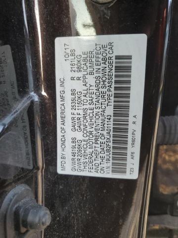 19UUB2F5XJA011143 - 2018 ACURA 1.6 EL SE TECH BLACK photo 12