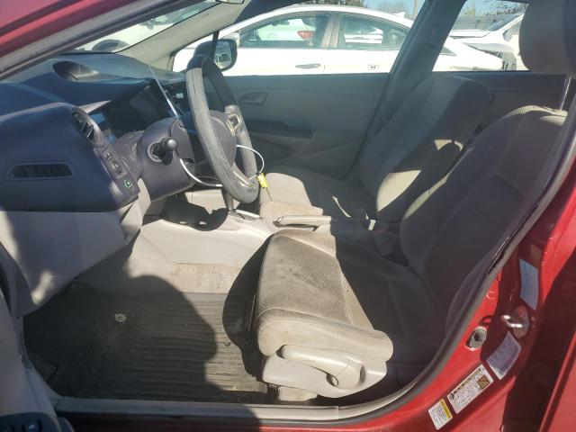 JHMZE2H50AS033718 - 2010 HONDA INSIGHT LX MAROON photo 7