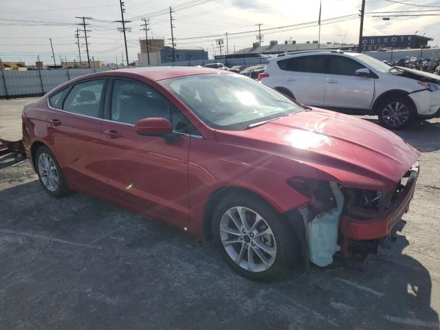 3FA6P0LUXLR112688 - 2020 FORD FUSION SE RED photo 4