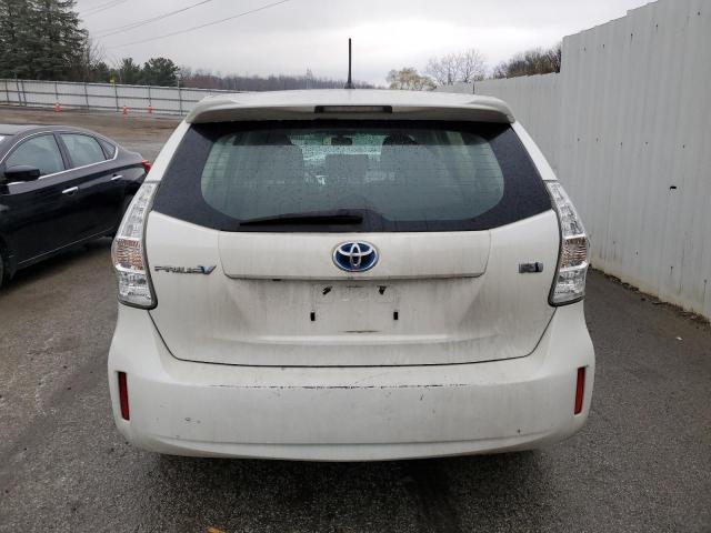 JTDZN3EU7C3026121 - 2012 TOYOTA PRIUS V WHITE photo 6