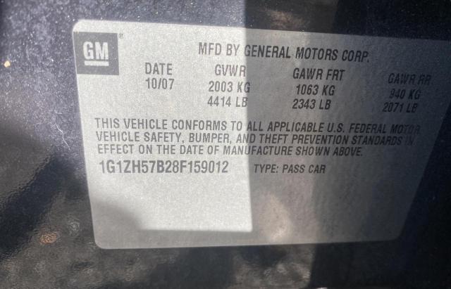 1G1ZH57B28F159012 - 2008 CHEVROLET MALIBU 1LT 黑色 照片 10