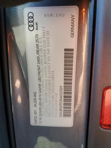 WAUBNCF52KA022929 - 2019 AUDI A5 PREMIUM PLUS GRAY photo 12