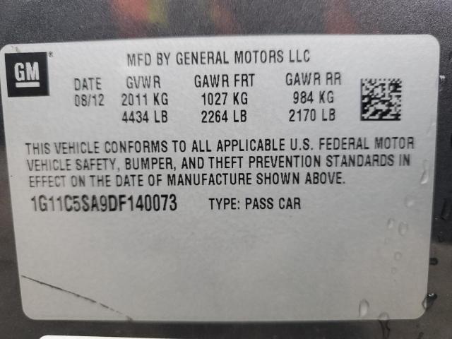 1G11C5SA9DF140073 - 2013 CHEVROLET MALIBU 1LT 石墨色 照片 12