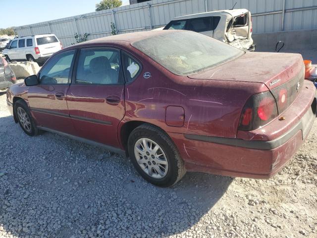 2G1WF52E859206624 - 2005 CHEVROLET IMPALA RED photo 2