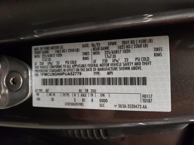 1FMCU9GN9PUA52779 - 2023 FORD ESCAPE ACTIVE GRAY photo 12