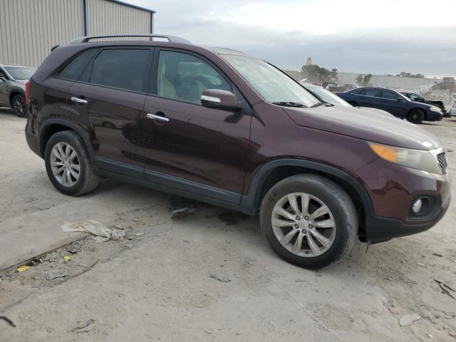 5XYKU4A28BG070640 - 2011 KIA SORENTO EX BURGUNDY photo 4