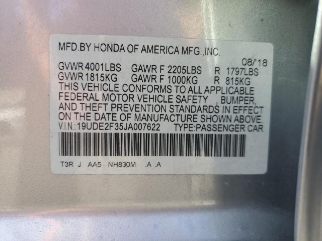 19UDE2F35JA007622 - 2018 ACURA ILX BASE WATCH PLUS SILVER photo 13