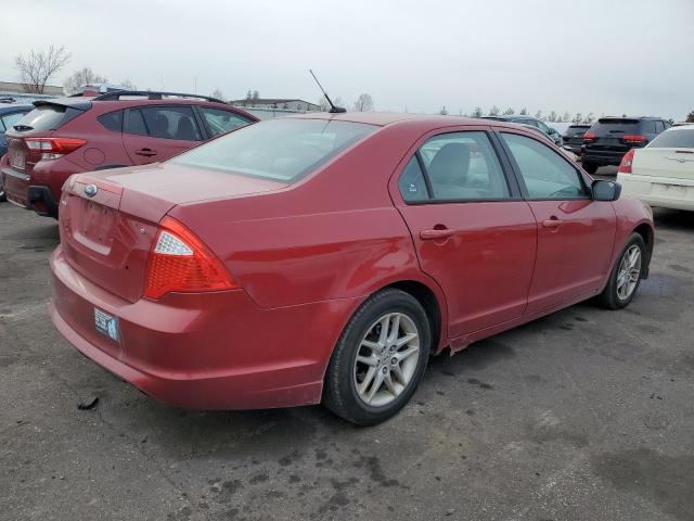 3FAHP0GA3AR176156 - 2010 FORD FUSION S RED photo 3