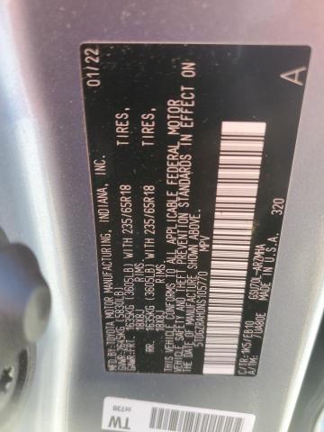 5TDGZRAH0NS105770 - 2022 TOYOTA HIGHLANDER XLE BLUE photo 14