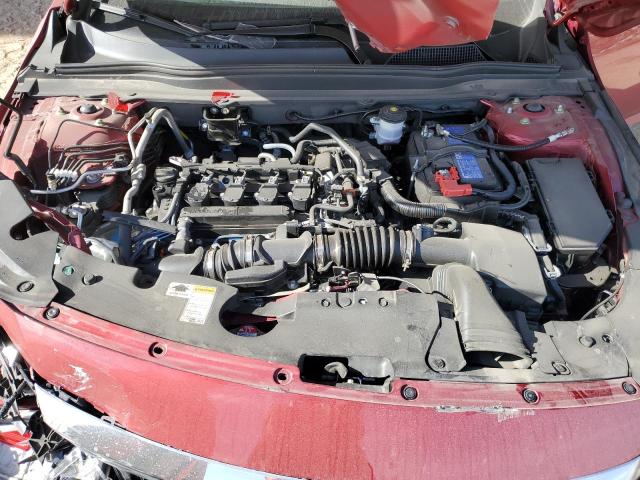 1HGCV1F57NA021390 - 2022 HONDA ACCORD EXL RED photo 11