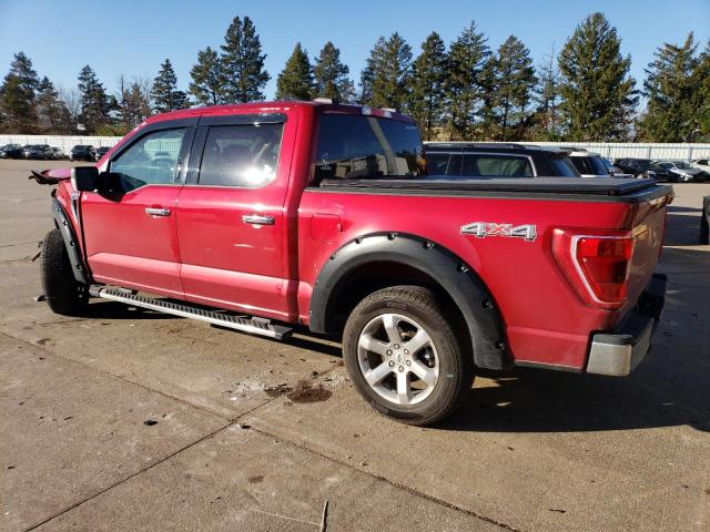 1FTEW1EP5NKD07742 - 2022 FORD F150 SUPERCREW RED photo 2