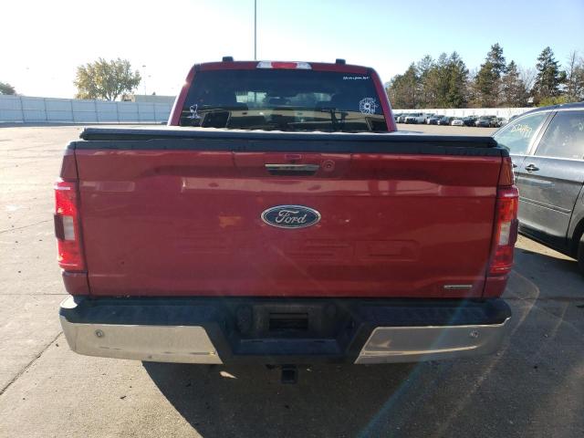 1FTEW1EP5NKD07742 - 2022 FORD F150 SUPERCREW RED photo 6